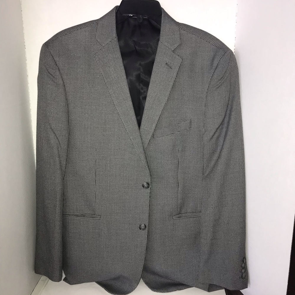 Adolfo dress coat, herringbone, 42R